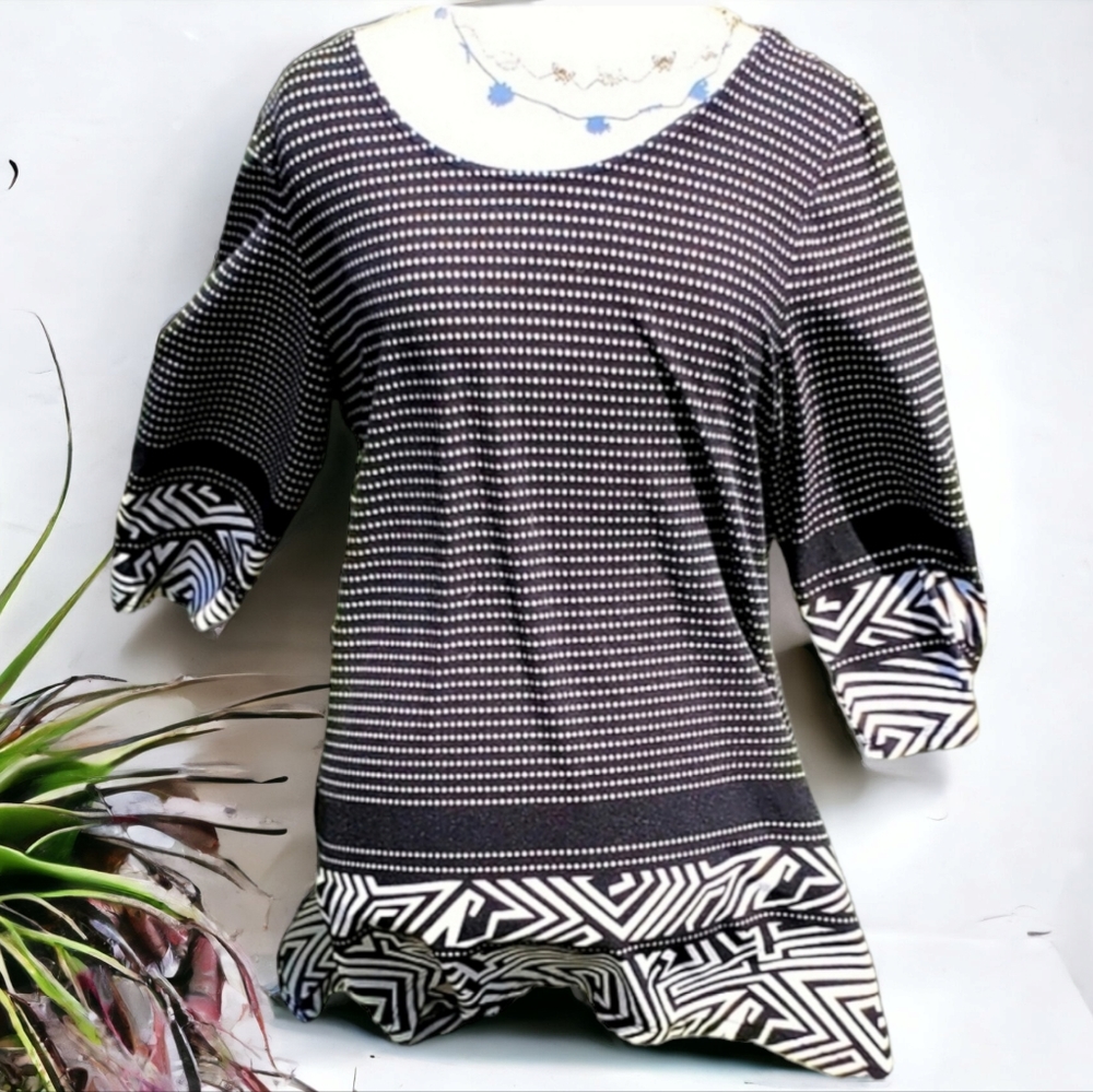 Christopher and Banks 3/4 sleeve tunic Top sz XL